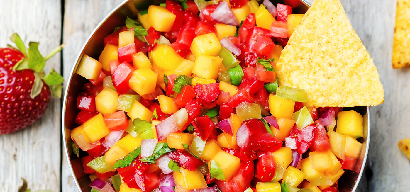 Grilled Chicken with Strawberry and Pineapple Salsa