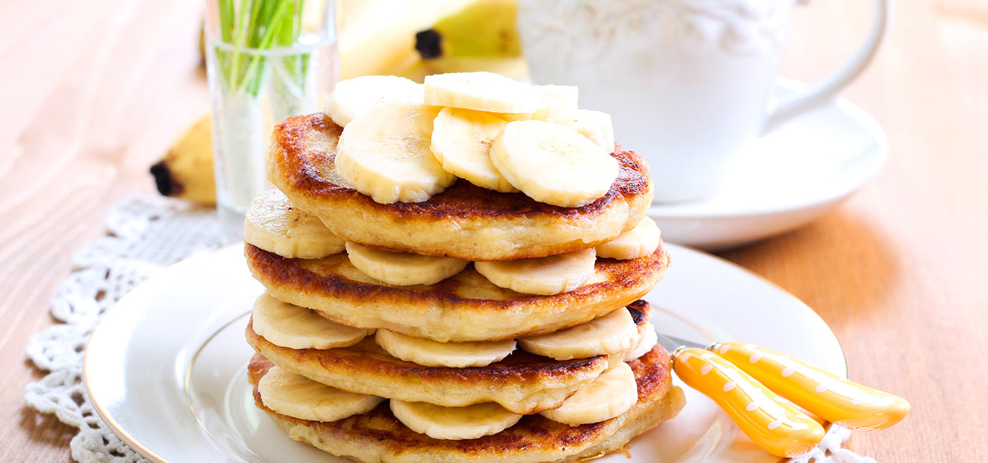 Banana Walnut Protein Pancakes