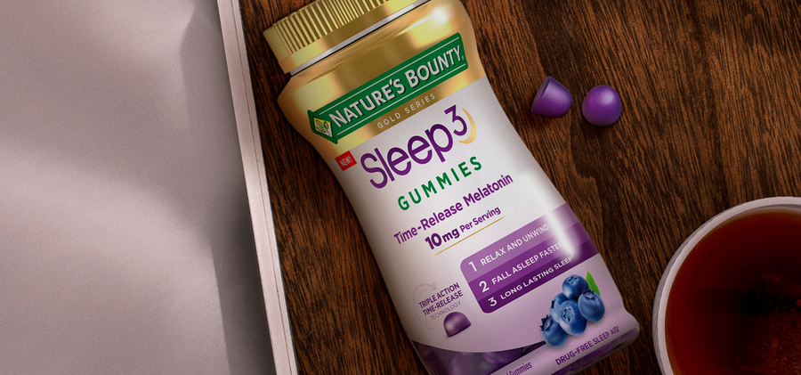 Nature's Bounty Sleep3 Gummies, Time-Release Melatonin Product