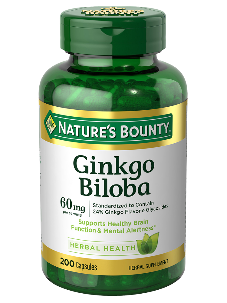 Ginkgo Biloba 60 mg Capsules – Nature’s Bounty