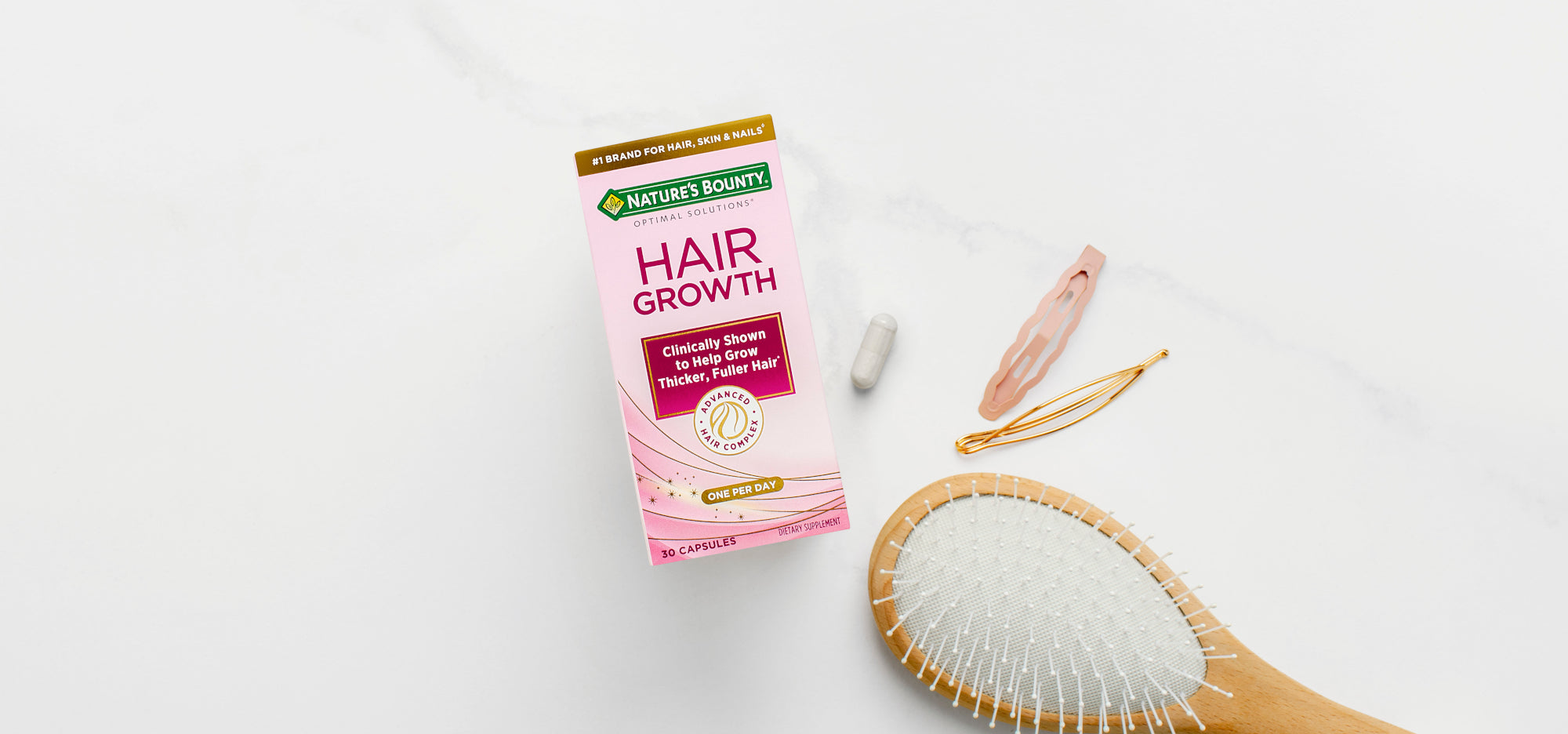 Support Thicker, Fuller Hair with Our New Supplement For Hair Growth*