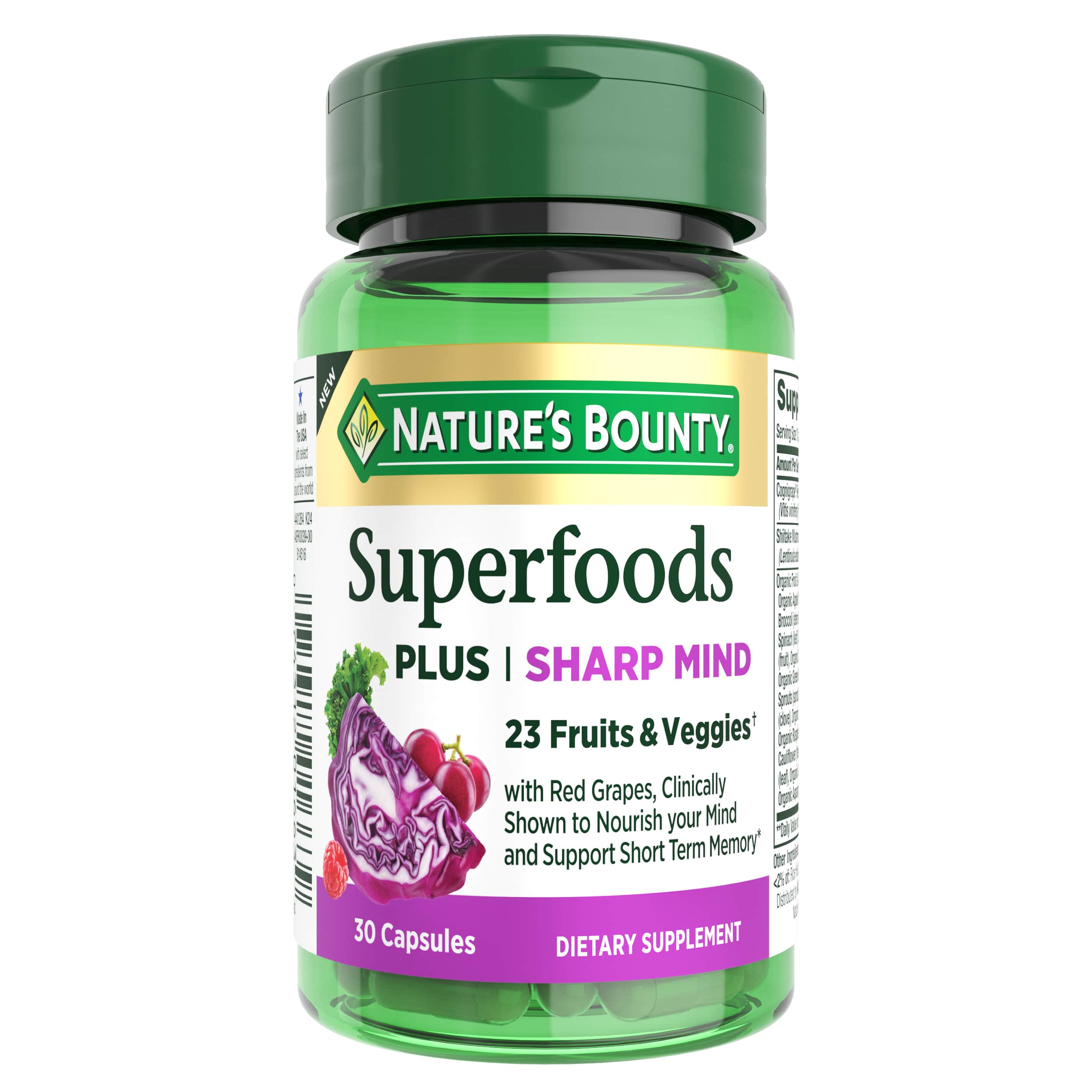 ダイエットサプリ HYPER FINE BLOCK +PLUS SV HEALTHY DIET Superfoods + Sharp Mind | Nature's Bounty