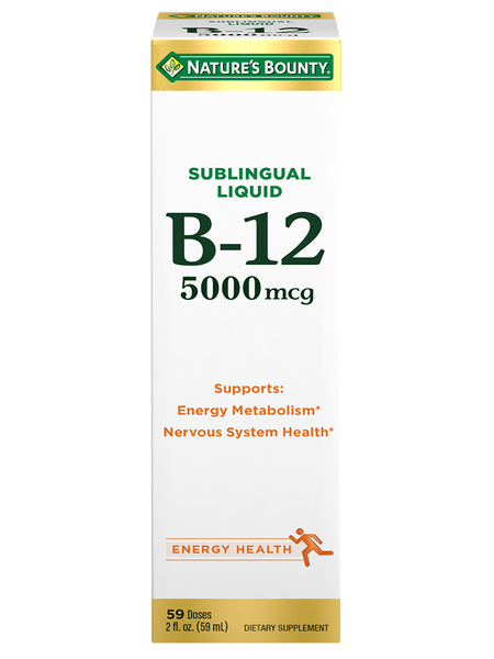 Vitamin B-12 5000 mcg Liquid – Nature's Bounty