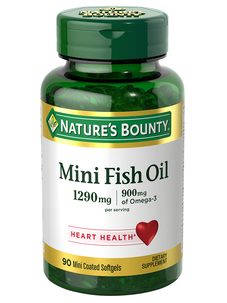Mini Fish Pills Mini Fish Oil Coated Softgels – Nature's Bounty